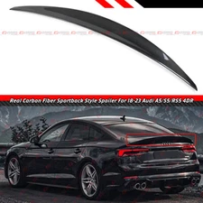 FOR 18-2024 AUDI A5 S5 RS5 SPORTBACK 4DR HIGHKICK CARBON FIBER TRUNK LID SPOILER