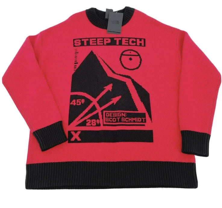 NEW Men s The North Face Black Label Steep Tech Wool Crewneck