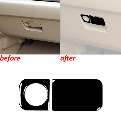 Glossy Piano Black Co-pilot Storage Box Handle Trim For Honda CRV CR-V 2007-2011