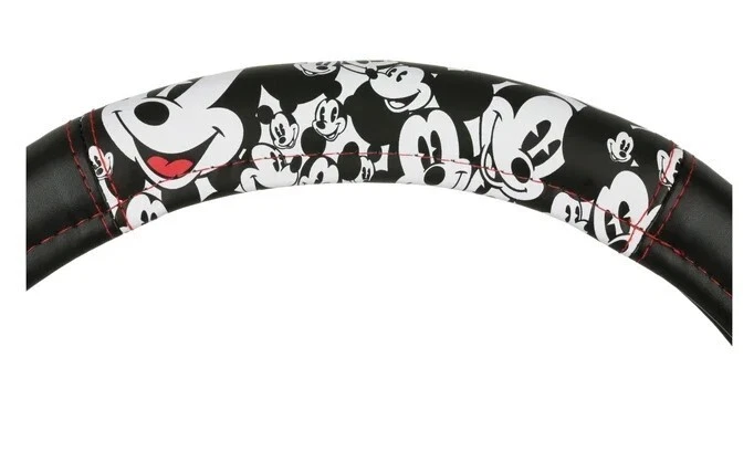 Disney Mickey Mouse Leather Steering Wheel Cover Back And White Comfort - Image 4 of 4