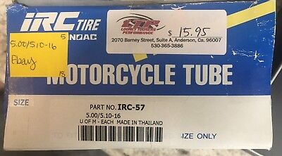 IRC IRC-57 Motorcycle Tube 5.00-16 NOS