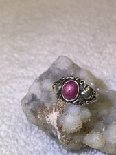 Natural Star Ruby set in Sterling Silver Ring Size 7 3/4
