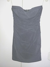 EMERALD SUNDAE LADIES STRAPLESS GRAY PARTY/EVENING DRESS-JR. 3-WORN ONCE-CUTE