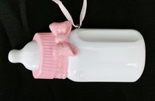 Personalized Girl Baby Bottle Christmas Tree Ornament Holiday Gift