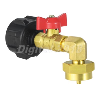 1pc QCC1 Propane Refill Elbow Adapter w ON-Off Control Valve Gas Grill 1 LB Tank