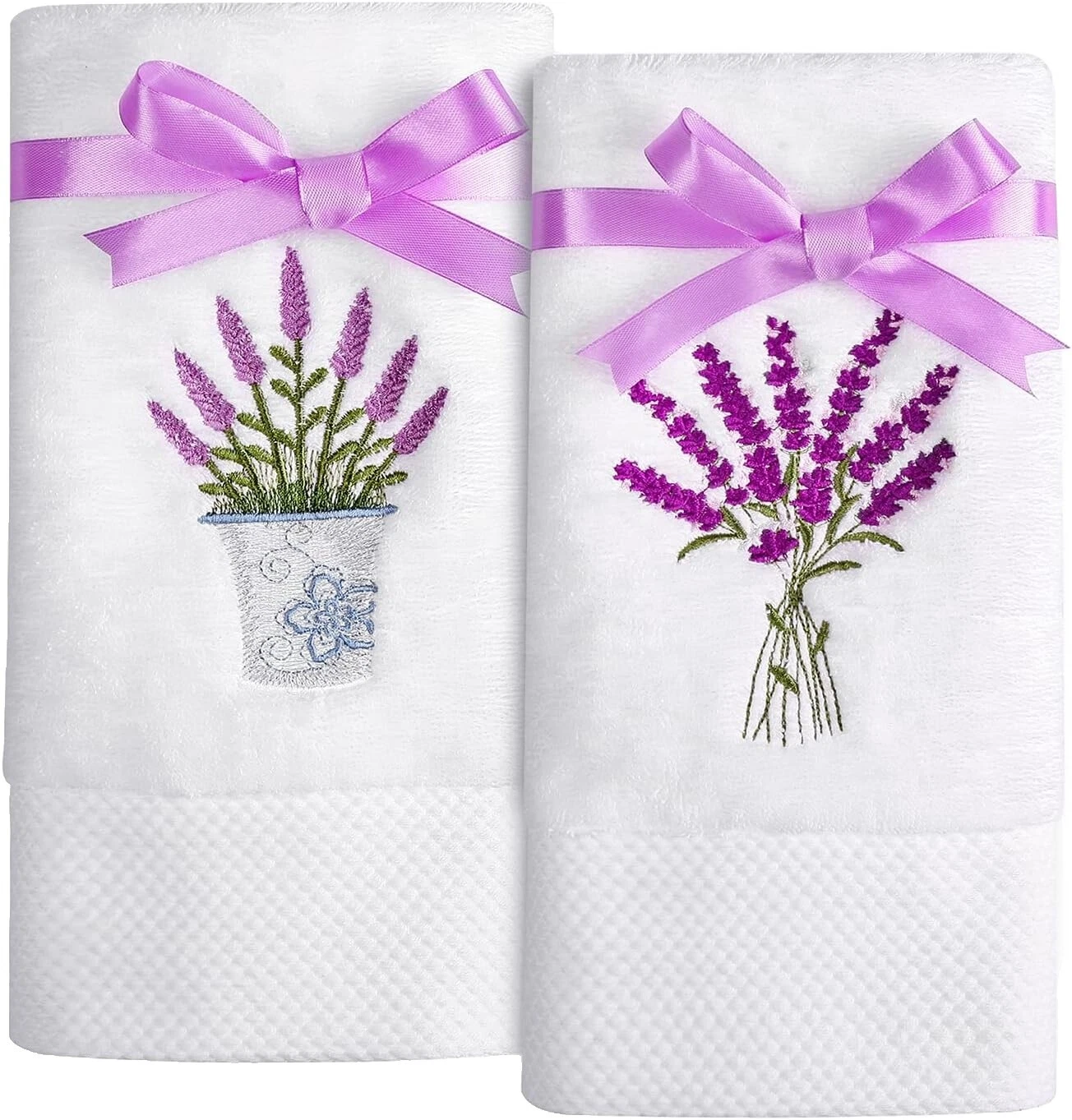 Embroidered Bath Hand Towels