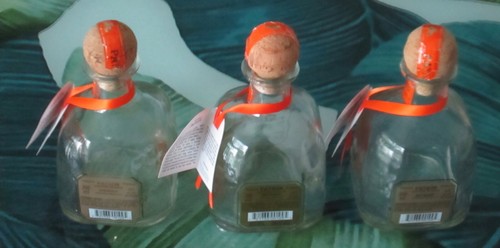 3 PATRON *REPOSADO* TEQUILA LEERE GLASFLASCHEN MIT KORKEN & BÄNDERN EA: 200 ml - Bild 2 von 3