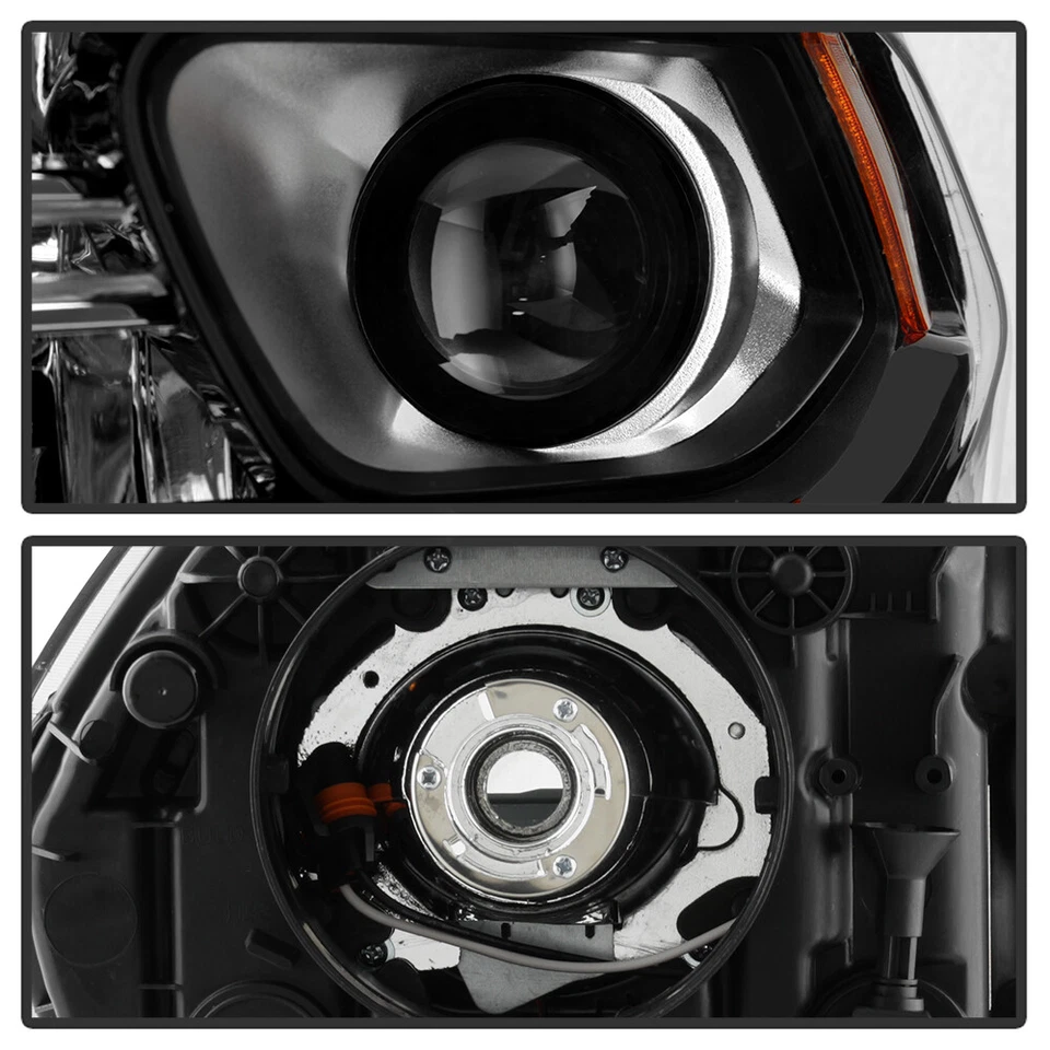 Para Dodge Durango 2014-2017 ajuste negro halógeno sin faros proyectores LED DRL Foto 4 de 4