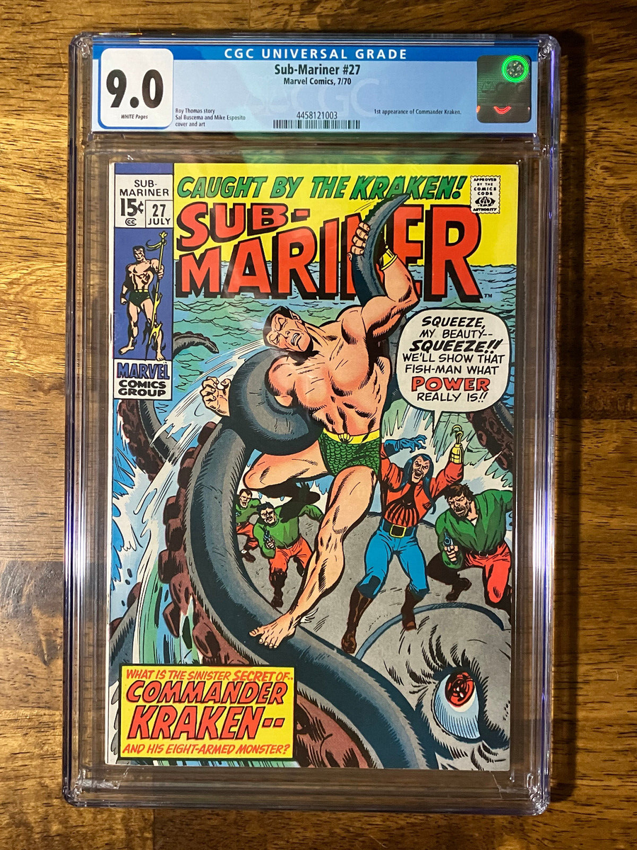 Sub-Mariner #27 CGC 9.0 VF/NM WP 1st app. Commander Kraken Marvel