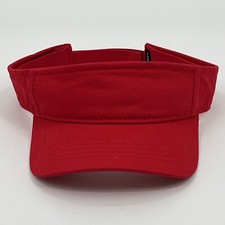 Youth Visor Red Hat - Decky StrapBack Sun Cap EUC