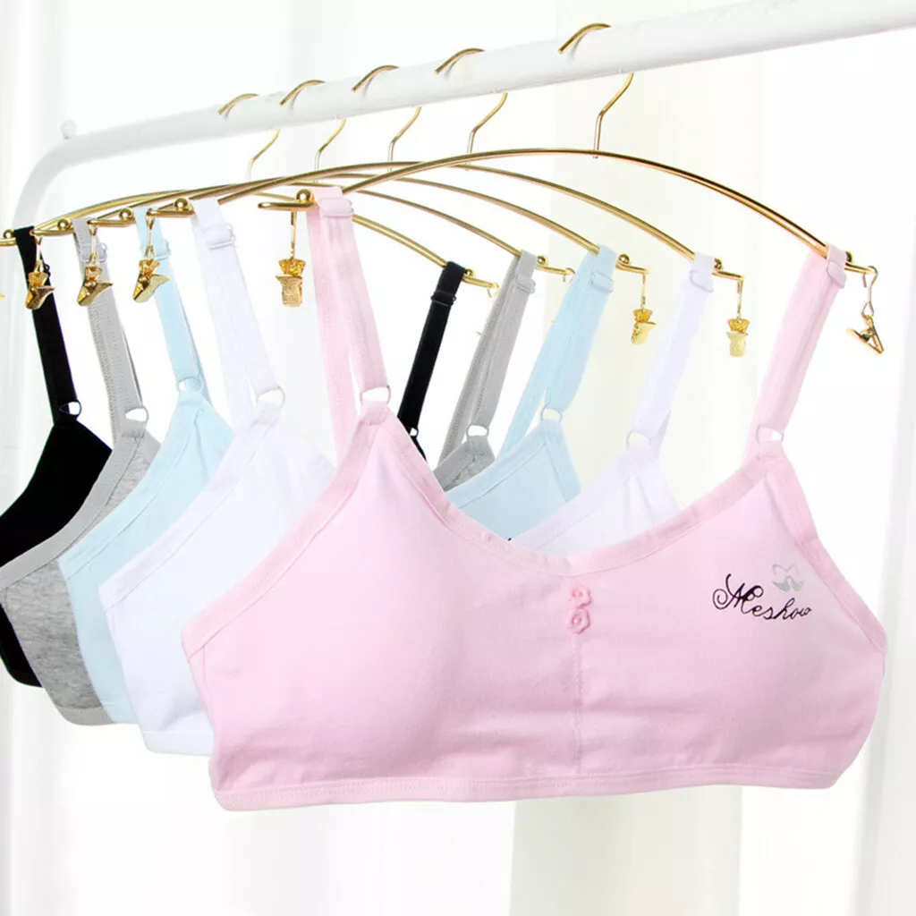Teens Kids Girls Underwear Printed Adjustable Bra Children Underclothes Clothes