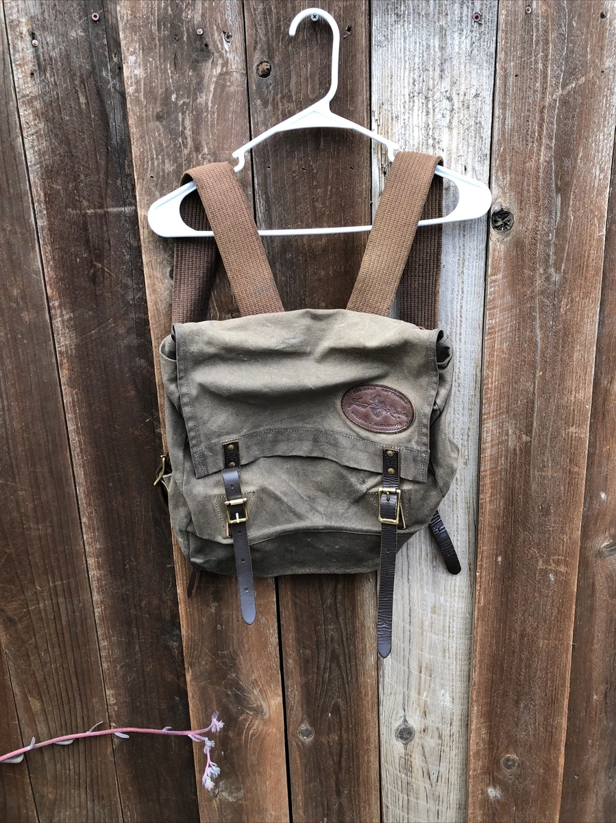 Leather and Waxed Canvas Bushcraft Backpack, Camping Bag