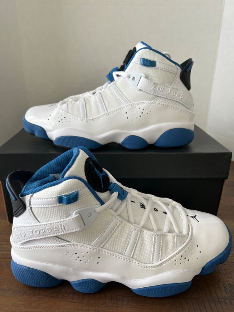 New New Air Jordan 6 Rings White Navy Blue Mens 322992-114 SZ 7.5/11