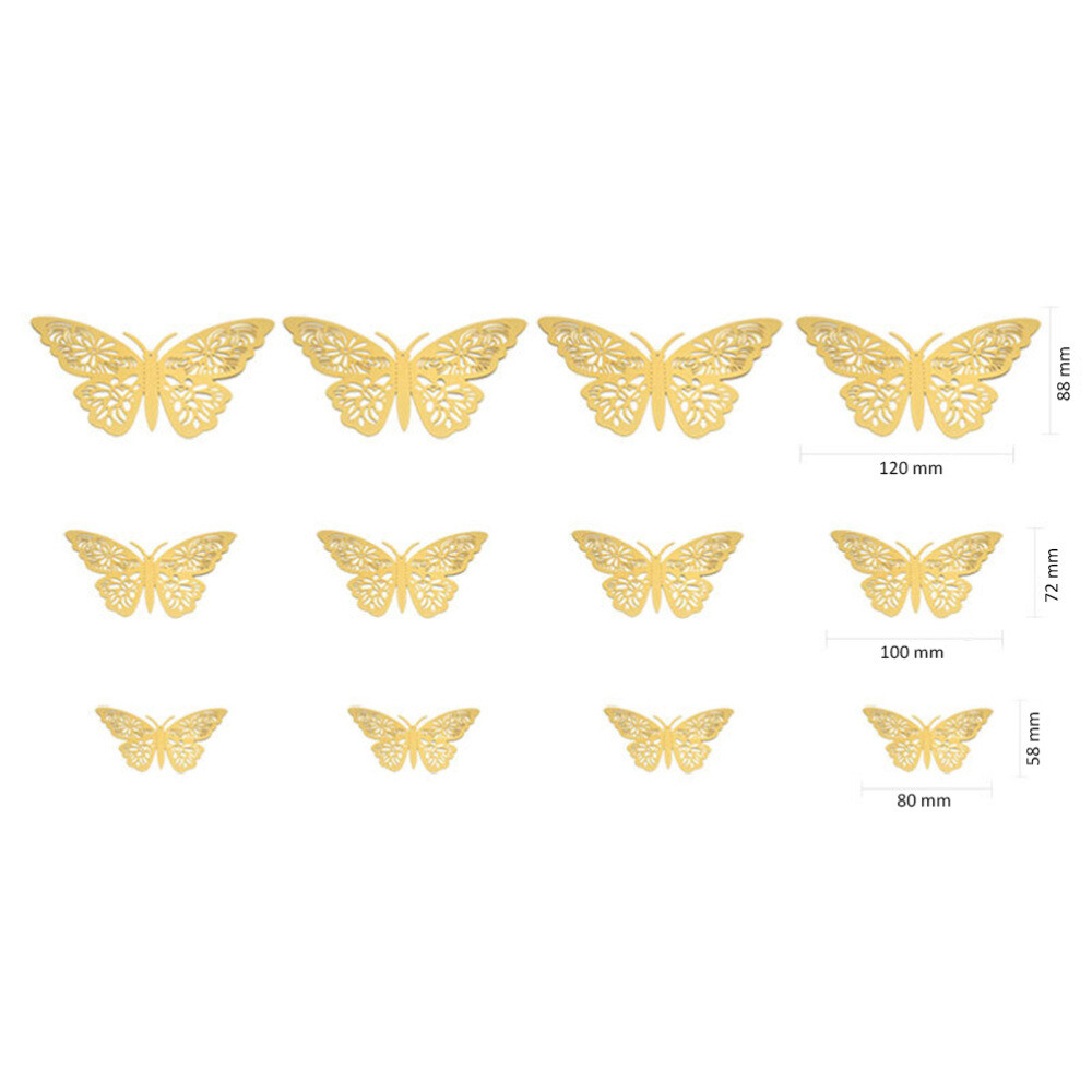 12 PCS Decorations Butterfly Wall Decals Girl Decorate eBay