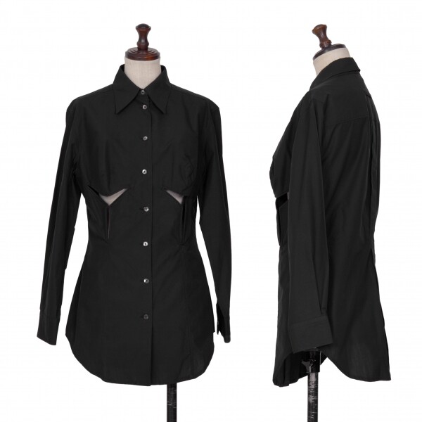 Jean-Paul GAULTIER FEMME Chest Cutting Cotton Shirt Size 42