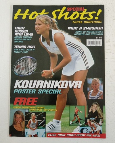 Très rare Hot Shots Spécial Tennis Anna Kournikova Affiche Magazine Spécial