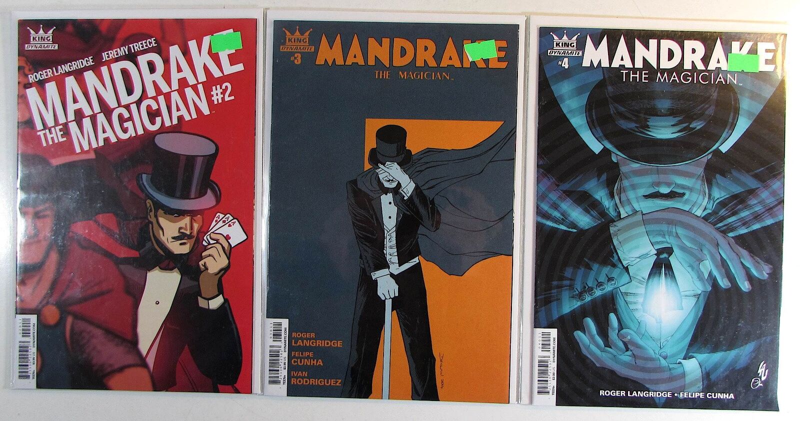 Mandrake The Magician Lot of 3 #2,3,4 Dynamite (2015) 1st Print Comic Books