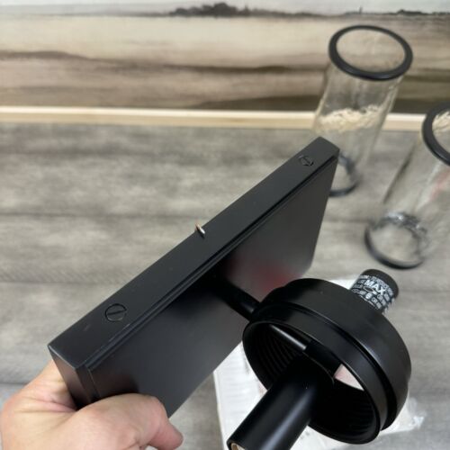 Pottery Barn Frey Double Wall Sconce Matte Black W/Hardware Flaw Read NWOB OB - Picture 9 of 13