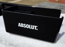 Absolut Vodka Bar Caddy Table Top Condiment Napkin Silverware Holder Black