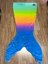 Blankie Tails Rainbow Mermaid Blanket sz S Ombre Cozy Wearable Tail Mermaidcore