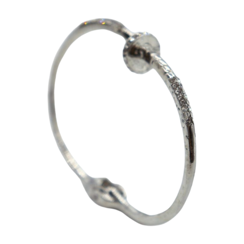 New Women Silver Plated Metal Fashion Jewelry Bling Nail Cuff Bracelet Thin Band - Picture 20 of 24