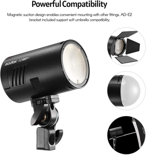 Godox AD100Pro TTL Pocket Flash 100W 2.4G Wireless HSS 1/8000s Speedlite + AK-R1 - Bild 6 von 20