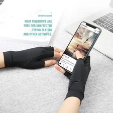 New Arthritis Gloves Fingerless Compression Gloves Hands Pain Relief 1 Pair