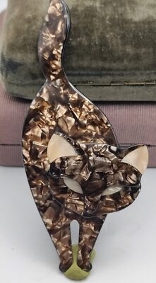 Lea Stein Full Body Cat Brooch