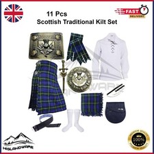 Scozzese Tradizionale Antico Campbell Tartan Kilt Abito Uomo Matrimonio Completo
