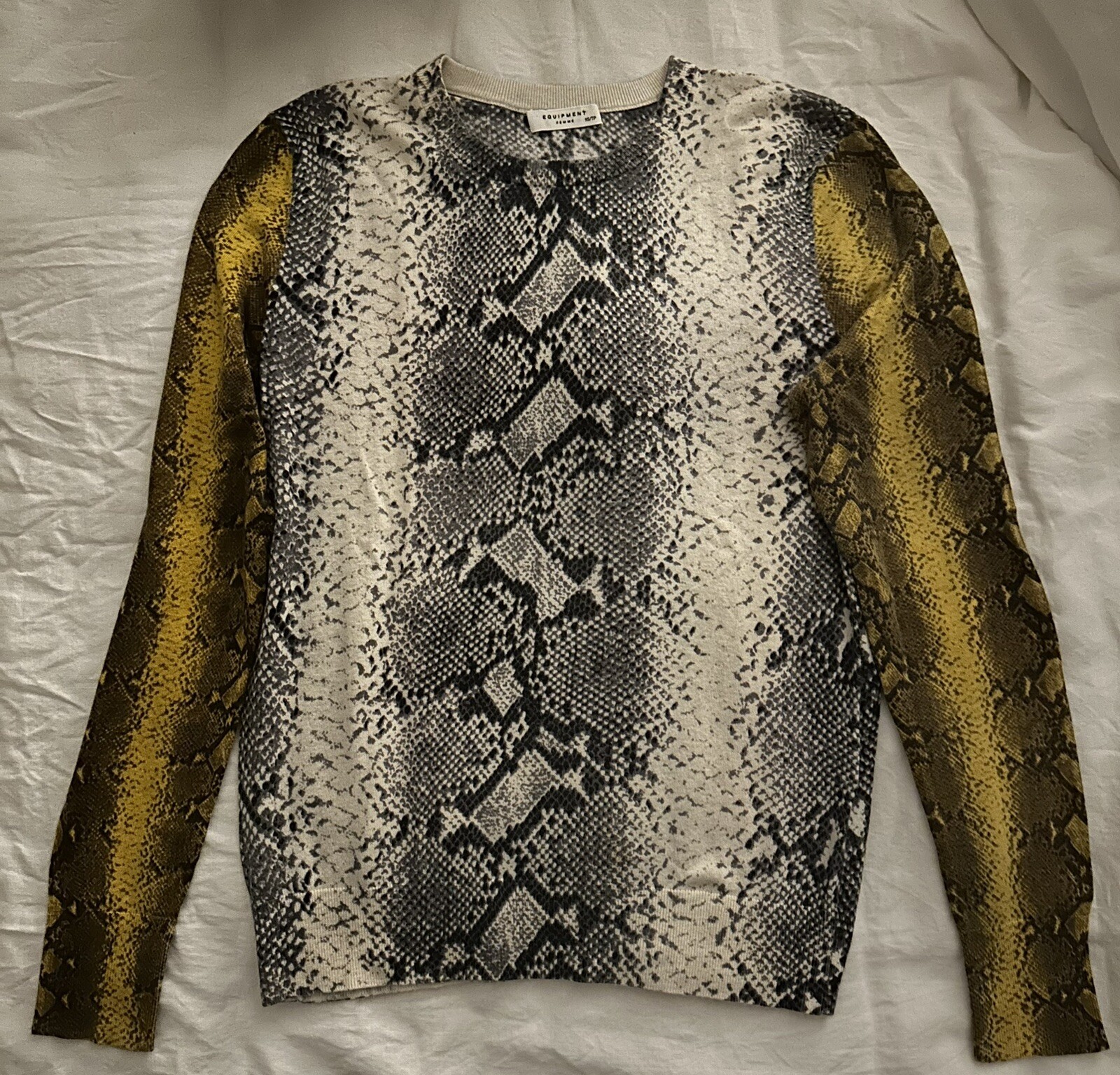 Equipment Wool Blend Shane Sweater Python Snake P… - image 1