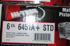 Hi Tech/Blockmaster 6451A STD Pistons Set of 6 350 Chevy