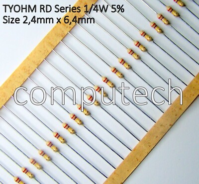 1000 PEZZI DI RESISTENZE STRATO CARBONE 3,9 Kohm 1/4W 0,25 WATT 5 - Foto 4