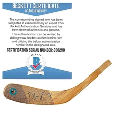 Dylan Gambrell Auto Hockey Stick Beckett San Jose Sharks Autograph COA Proof SJ
