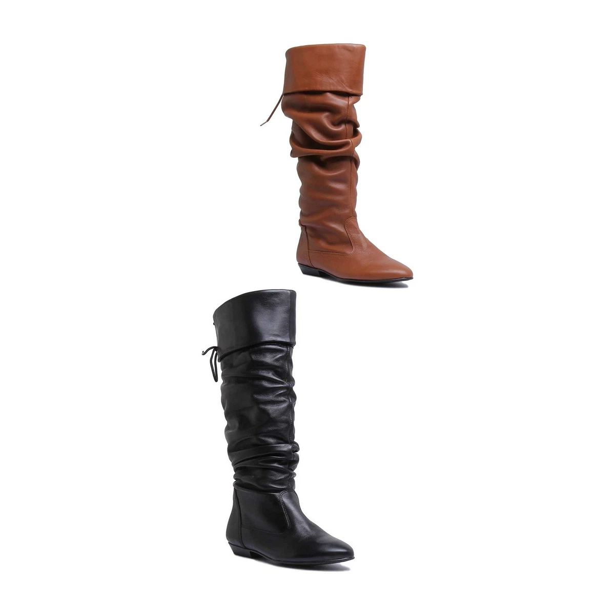 Ladies flat leather boots best sale uk