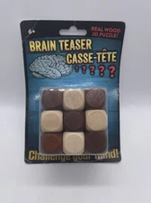 NEW Real Wood 3D Puzzle.  Brain Teaser.