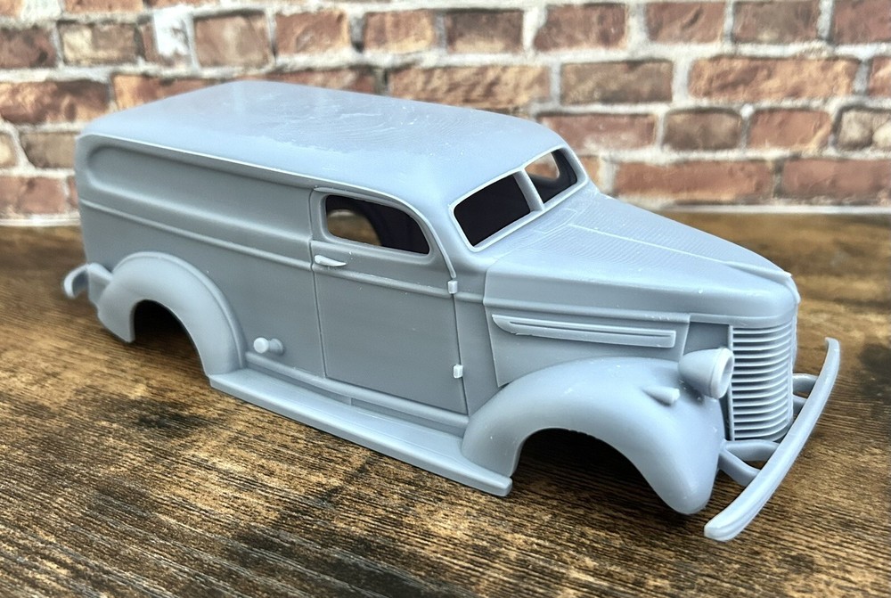 1/24 Scale: 3D Printed “Chopped 1940 Chevy Panel Truck” Body. Resin, 1/25