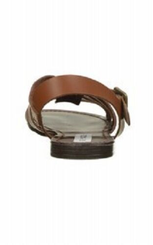 Steve Madden Anit strappy flat sandals cognac brown leather sz 8 Med NEW - Picture 6 of 7