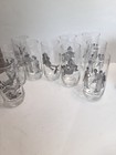 Set Of 10 Hard To Find Norman Rockwell Sporting Boys Drinking Glasses Vgc