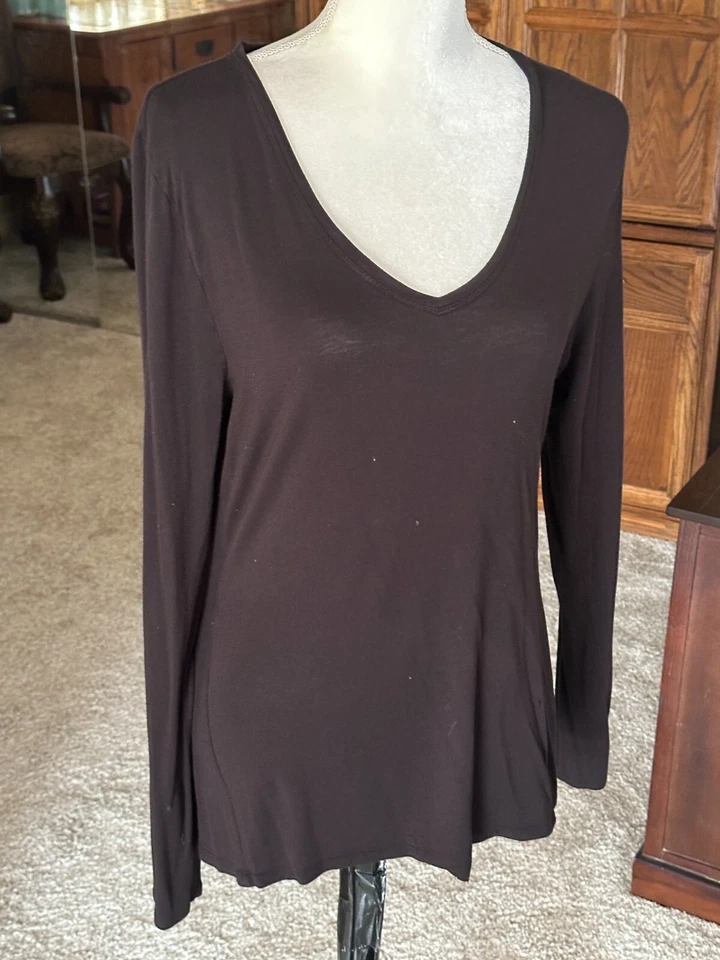 Z - Womens Black Tunic Sleep Shirt  - Long Sleeve - L - Image 2 of 4