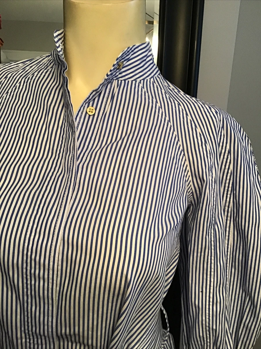 1901 WOMENS BLUE WHITE STRIPE SHIRT DRESS WITH BELT NEW SIZE 0