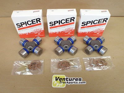 2000-2015 Ford F250 F350 3 Greaseable Front 4x4 Driveshaft U Joints Spicer - Image 1 of 4