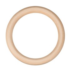125mm 5" Natural Wood Rings 15mm Smooth Unfinished Wooden Circles