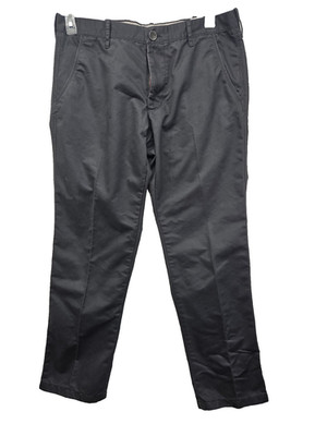 Life Well Made Men Dress Pants Size 34-29 Gray Extra Black Pocket Belted. L-100