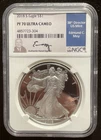 2018-S $1 SILVER AMERICAN EAGLE NGC PF70 signed EDMUND C. MOY : 06644