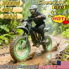 20" Cheevalry G20 Electric Off-Road Motorcycle 3000W 48V 20AH Adult Dirt E-Bike