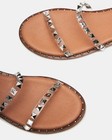 Womens Steve Madden Travel Silver Stud Clear Jelly Sandals 8 Flats Strappy — photo 7