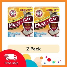  2 pack ARM  HAMMER Superior Odor Control Cat Litter,Multi-Cat Clumping Litter