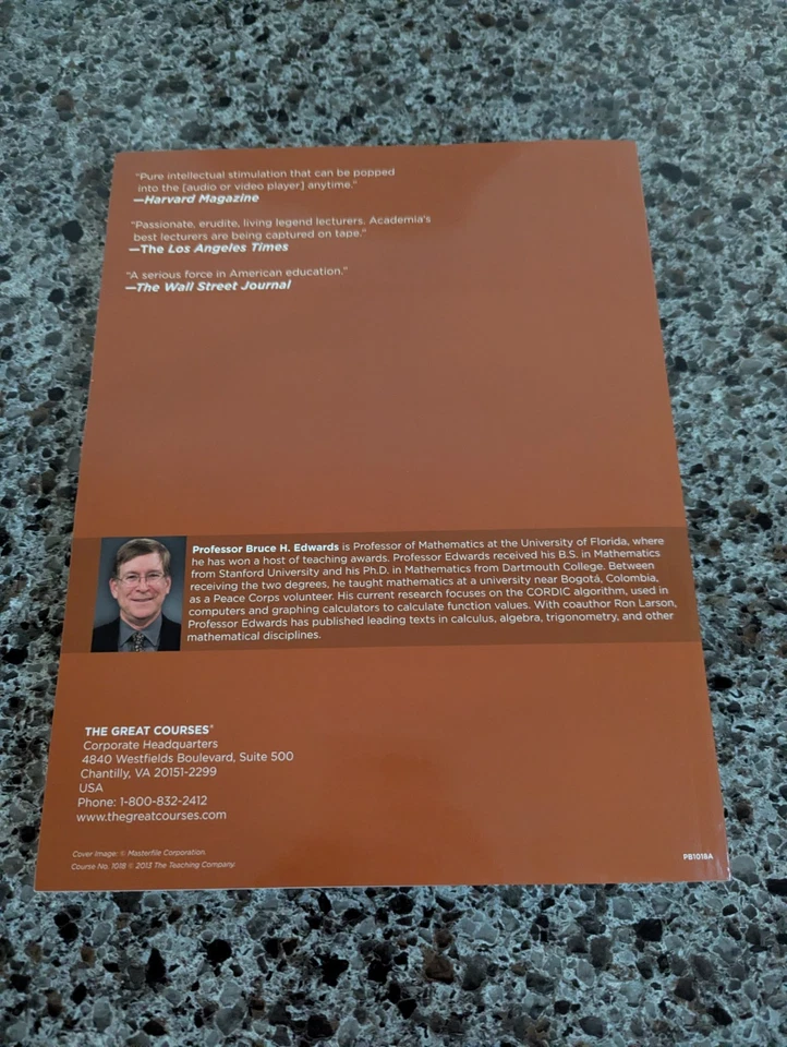 The Great Courses Understanding Calculus Course Workbook ONLY Bruce Edwards - Image 3 of 4