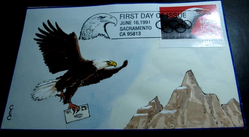 UNITED STATES HAND PAINTED FIRST DAY COVER SIGNED C & C SCOTT 2541