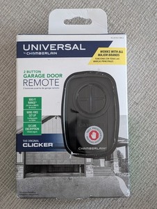 Chamberlain KLIK3U-BK Clicker Universal 2-Button Garage Door Opener Remote